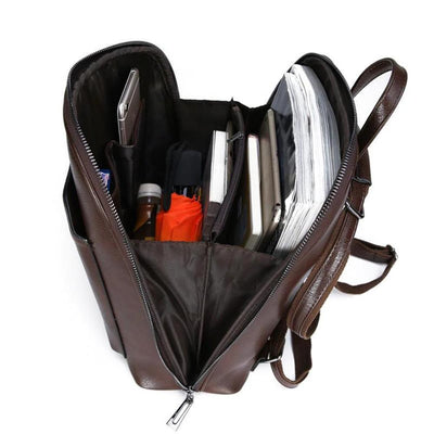 Classic Double Zipper Backpack - Sleek Design