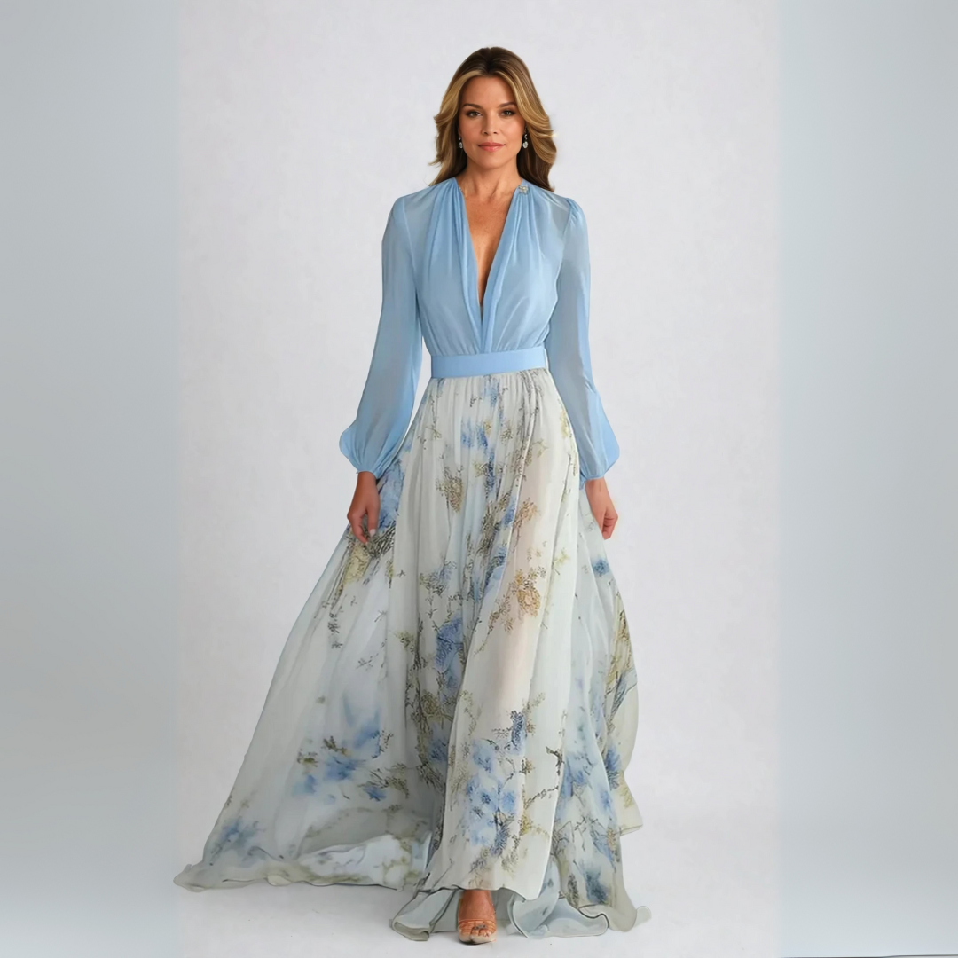 Dolores | Long Dress with Floral Pattern