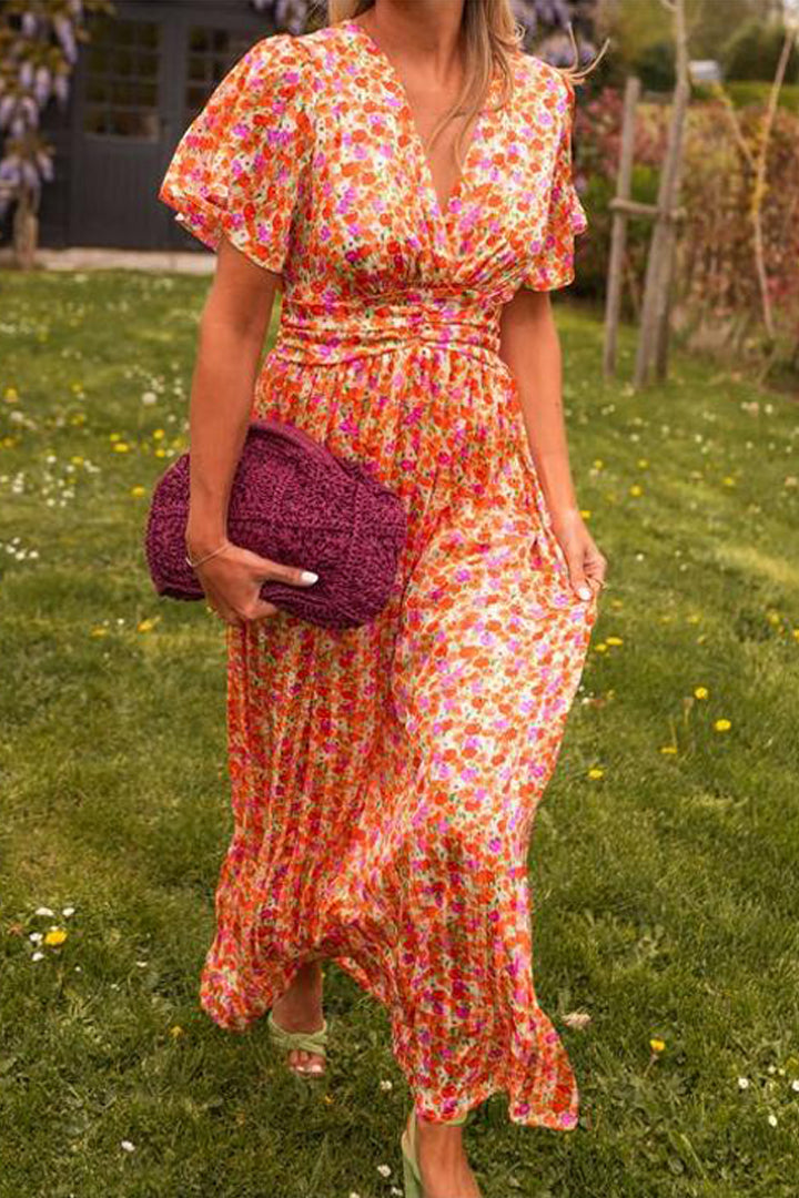 Pauline | Long Dress with Floral Design