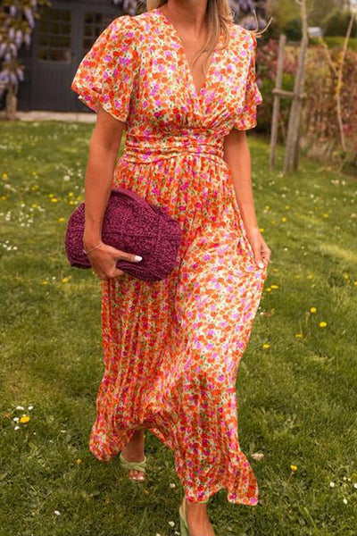 Pauline | Long Dress with Floral Design