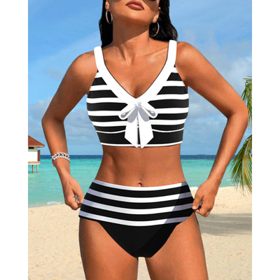 Izza - High Waist Striped Bikini