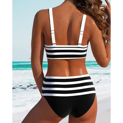 Izza - High Waist Striped Bikini