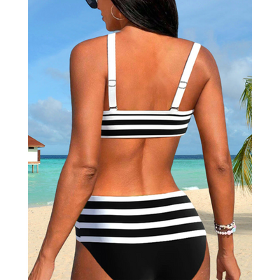 Izza - High Waist Striped Bikini