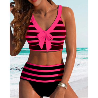 Izza - High Waist Striped Bikini