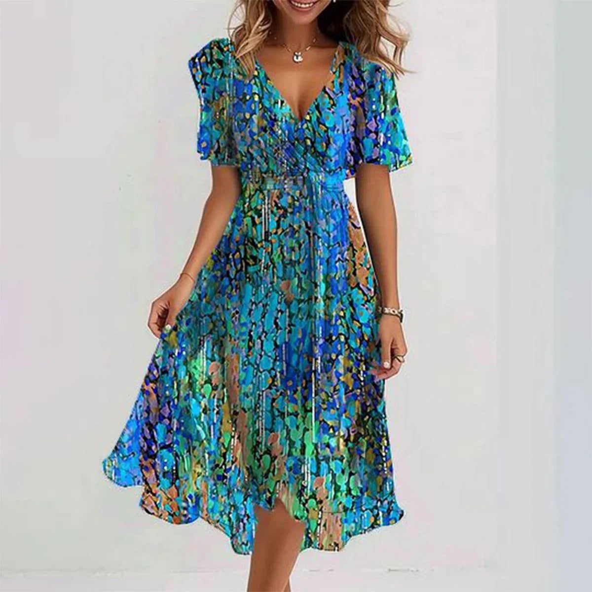 Lina™ | Stylish Dress with Short Sleeves