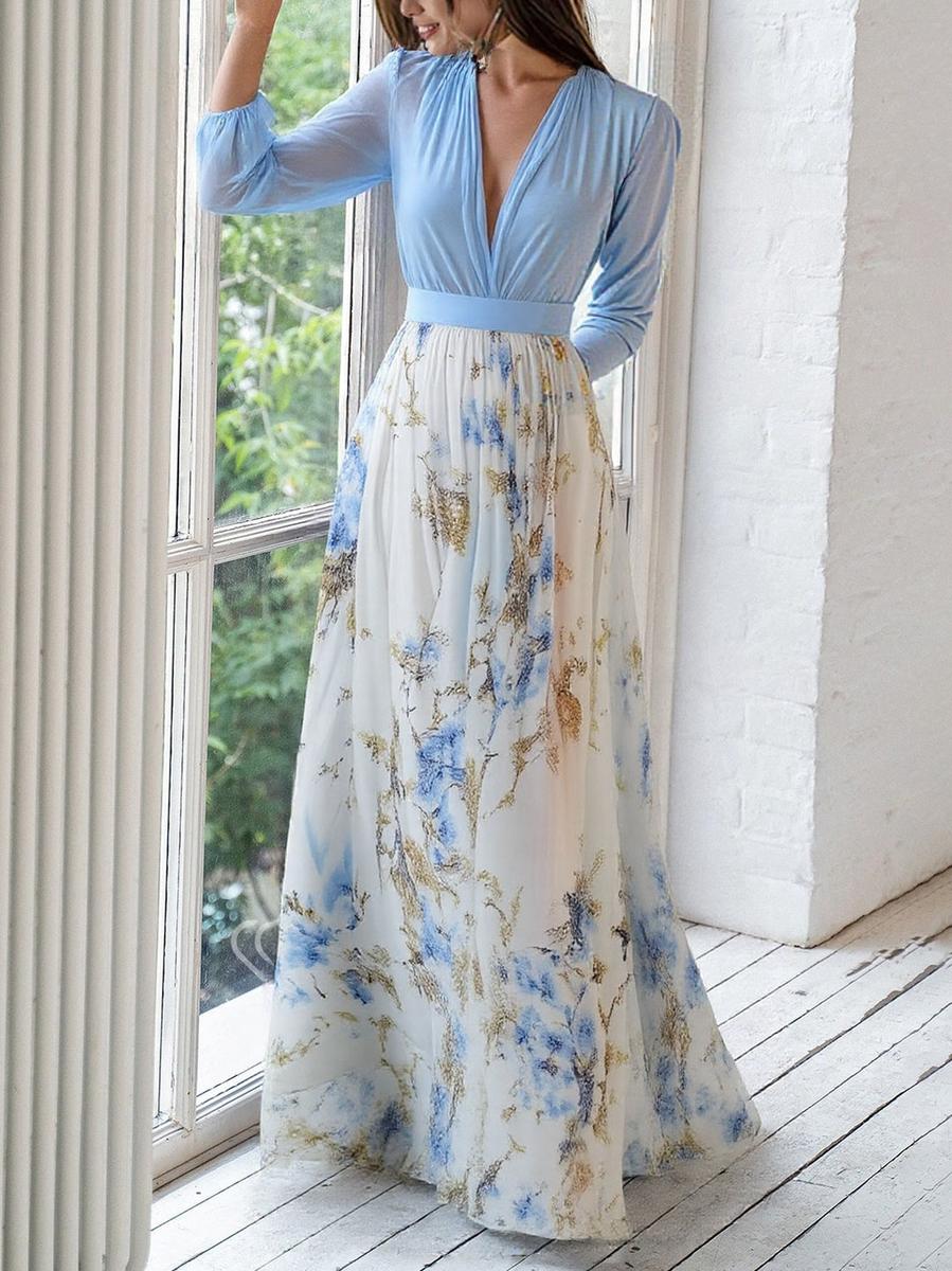 Dolores | Long Dress with Floral Pattern