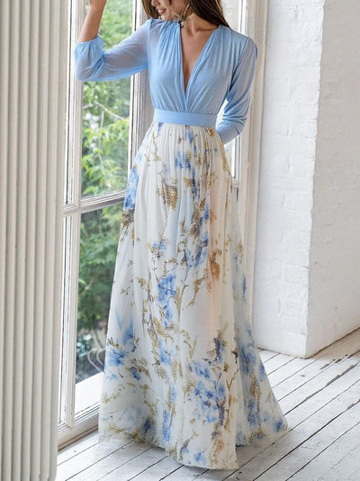 Dolores | Long Dress with Floral Pattern