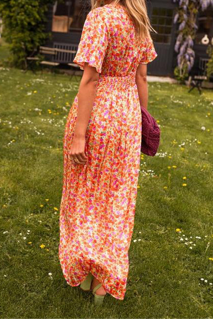 Pauline | Long Dress with Floral Design