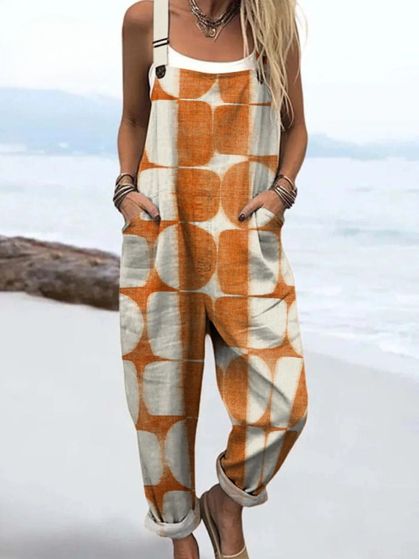 Ronja™ | Retro Rust-Colored Overalls