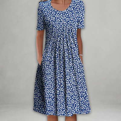 Eira™ - Elegant Dress with Floral Pattern and Tummy Coverage