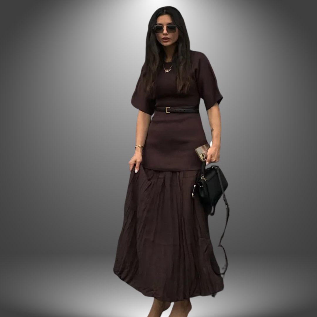 Madison - Elegant Spliced Knitted Long Dress