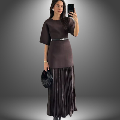 Madison - Elegant Spliced Knitted Long Dress