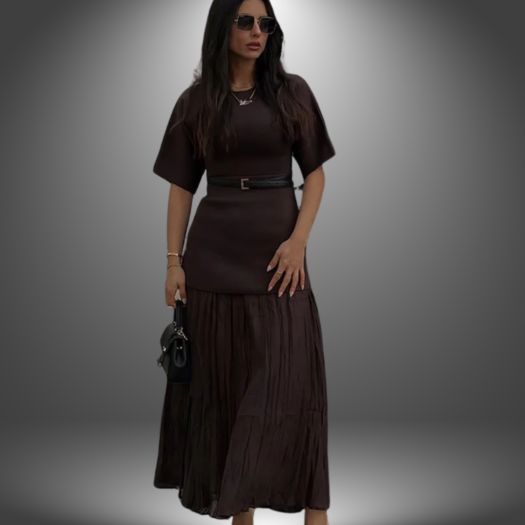 Madison - Elegant Spliced Knitted Long Dress
