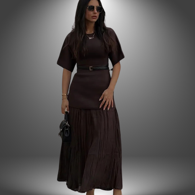 Madison - Elegant Spliced Knitted Long Dress