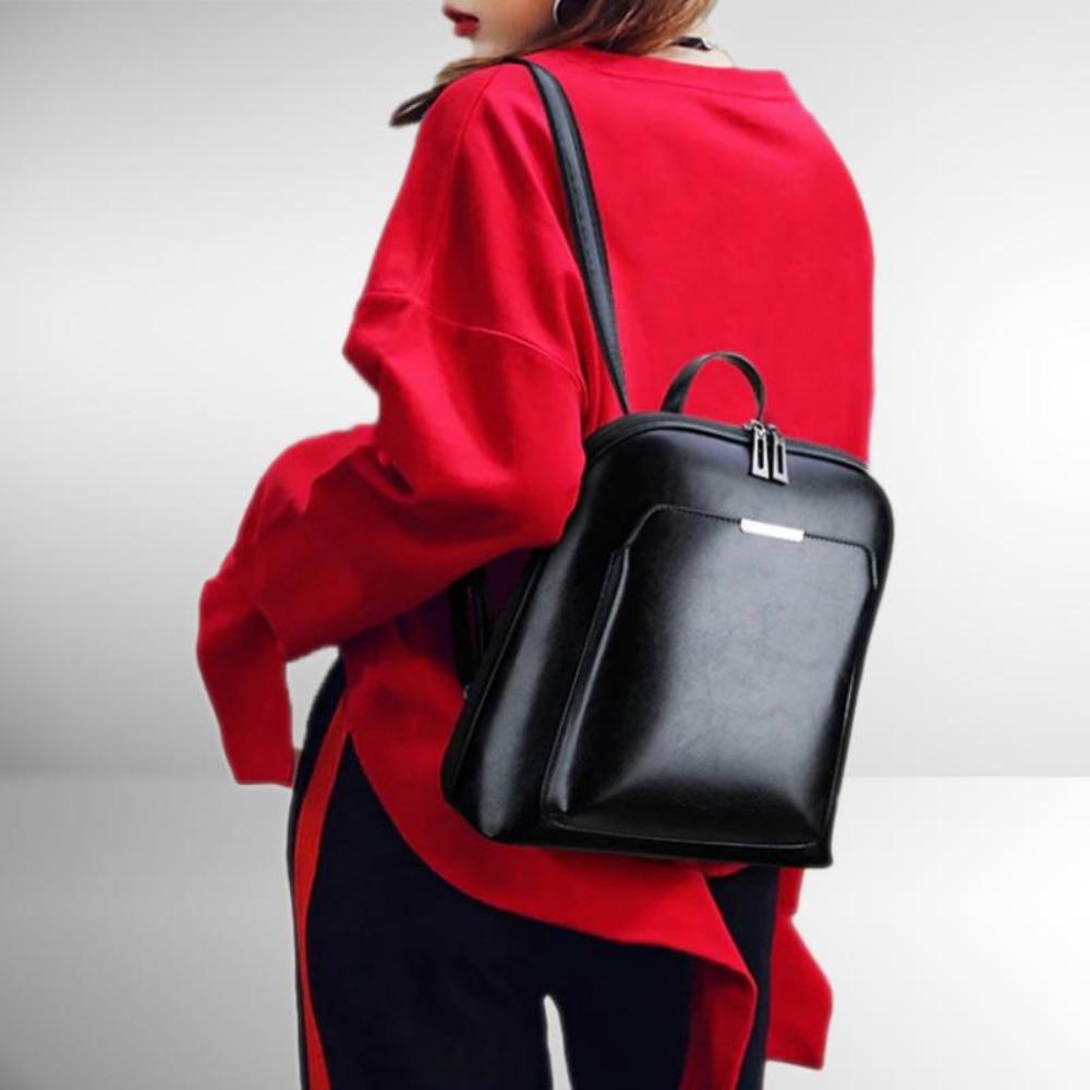 Classic Double Zipper Backpack - Sleek Design