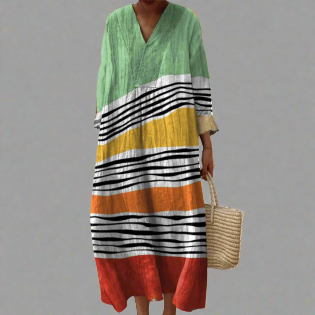 Marina™ | Coastal Stripes Relaxed Maxi Dress