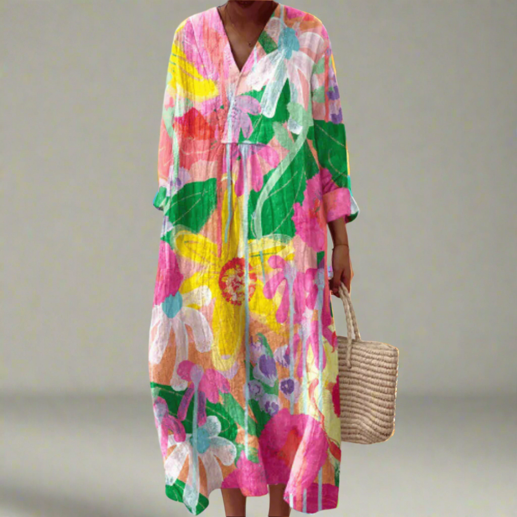 Tilly™ | Watercolor Bloom Breezy Maxi Dress