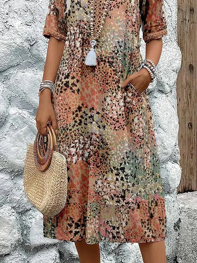 Fatima | Dress with Floral Design