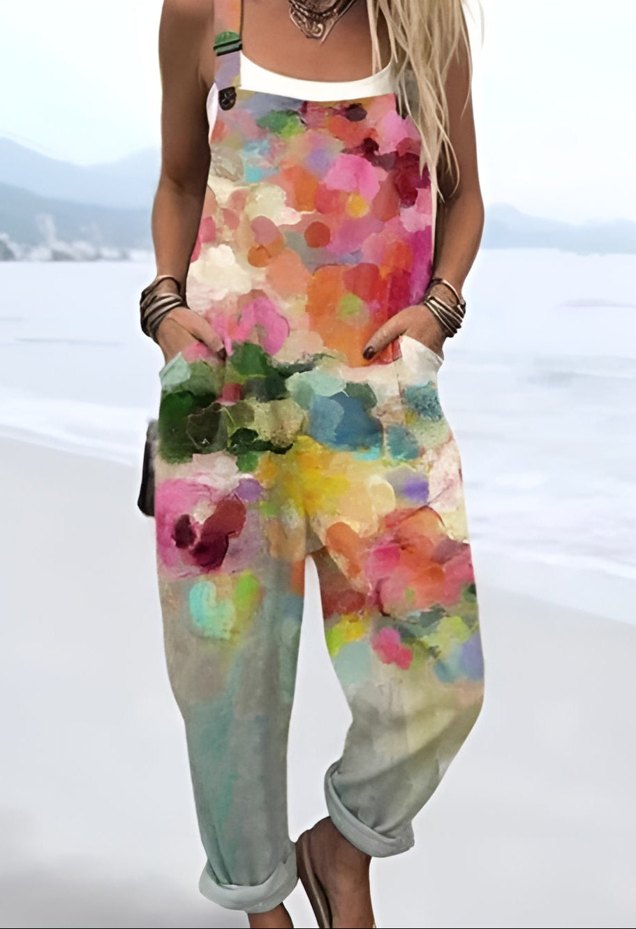 Ingeborg™ | Watercolor Flower Overalls