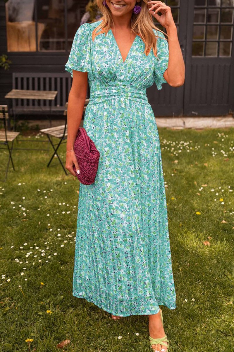 Pauline | Long Dress with Floral Design