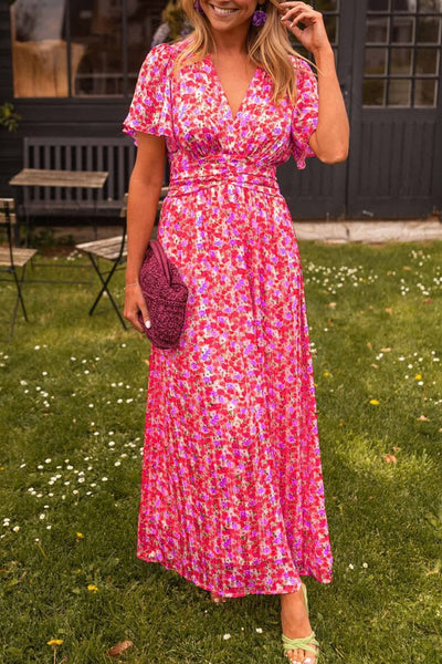 Pauline | Long Dress with Floral Design